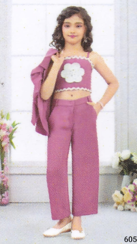 Onion Pink Colour Skirt Blouse(GC-GSKT_605)