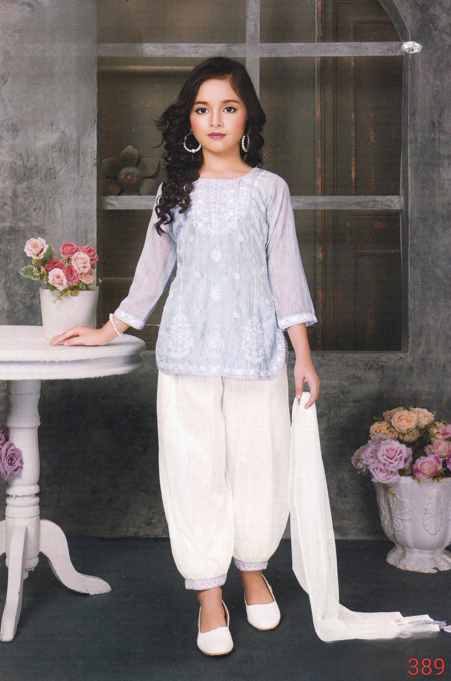 Sky Blue Colour Chudidar(GE-GCHU_389)