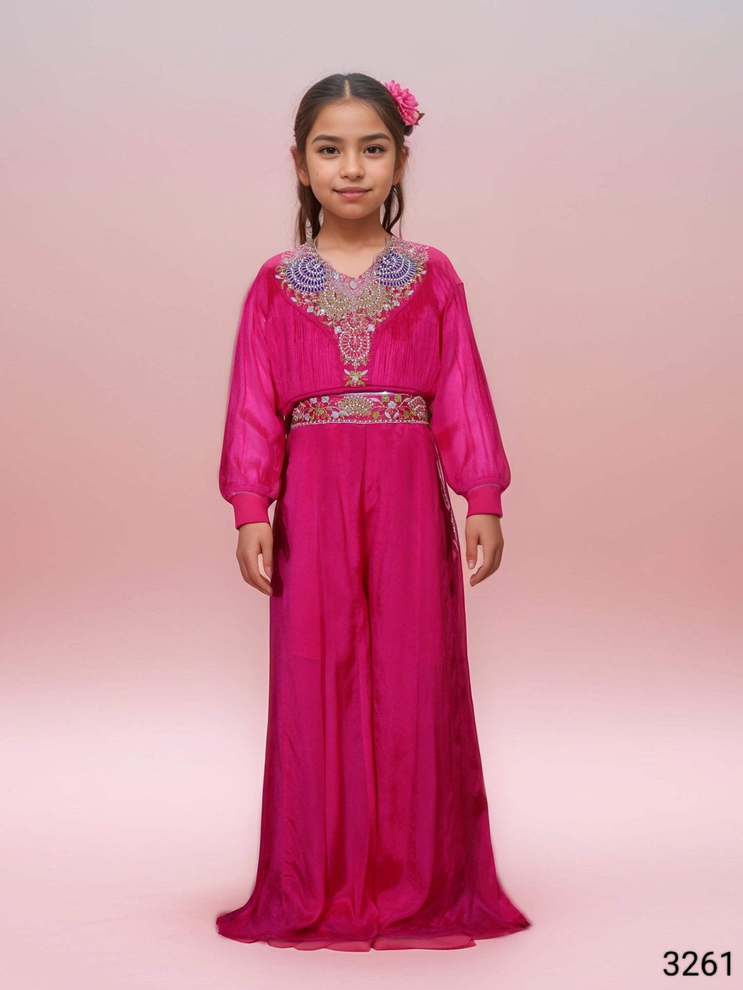Pink Colour Plazo Set(GE-GPZS_3261)