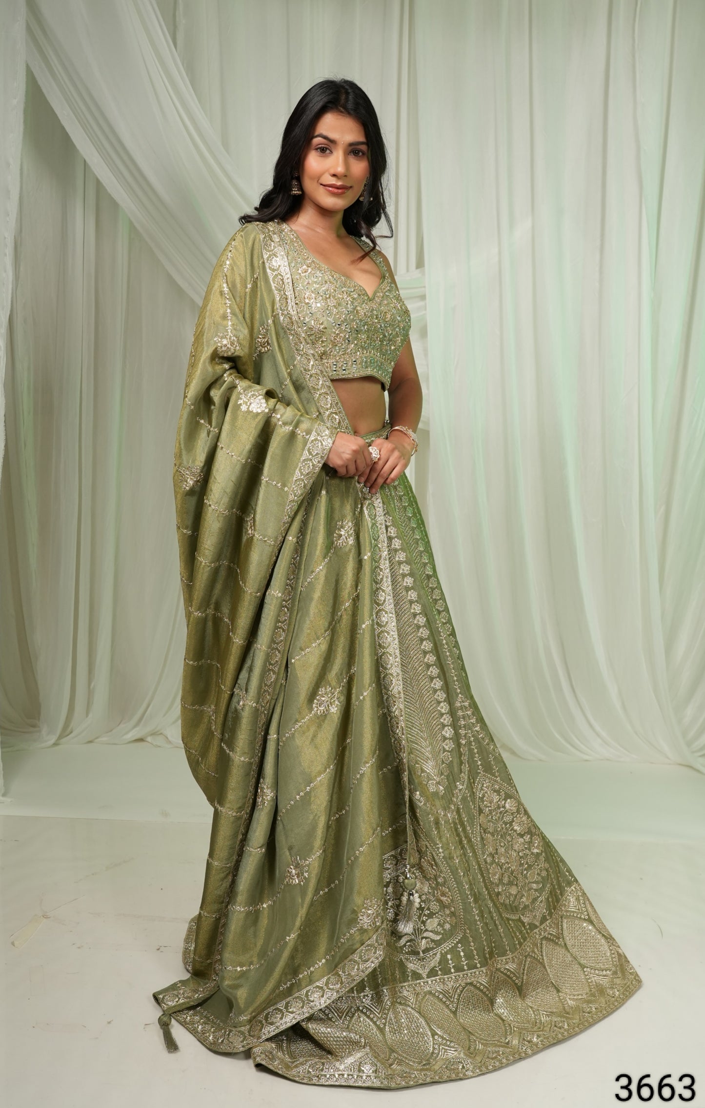 Multi Colour Ghaghra Choli(LE-WGHC_3663)