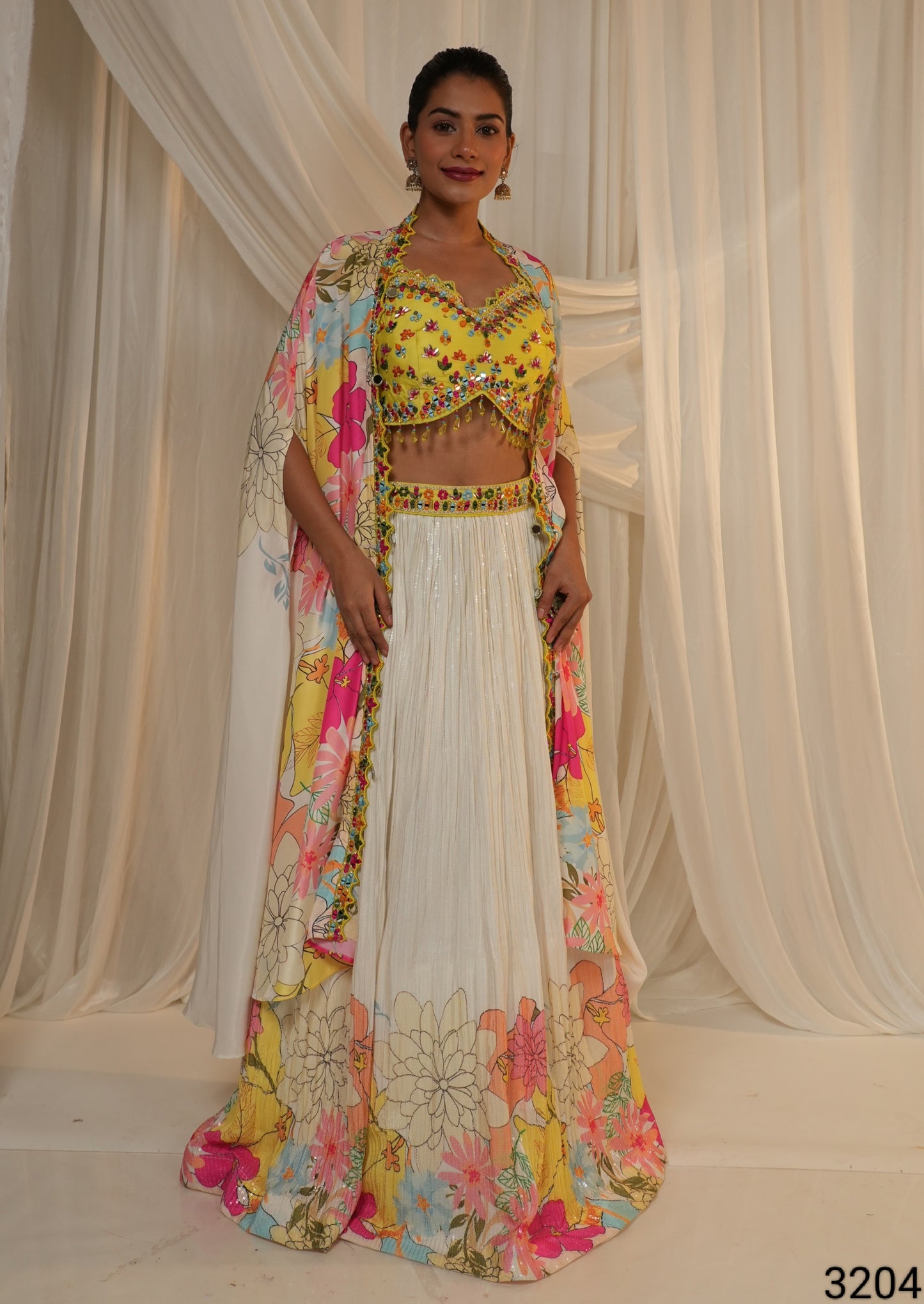 Multi Colour Ghaghra Choli(LE-WGHC_3204)