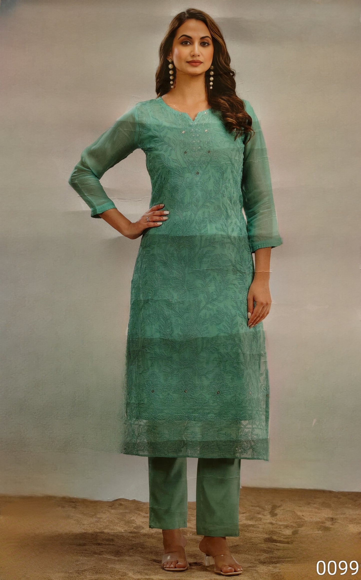 Green Colour Kurti(LC-WKIC_0099)