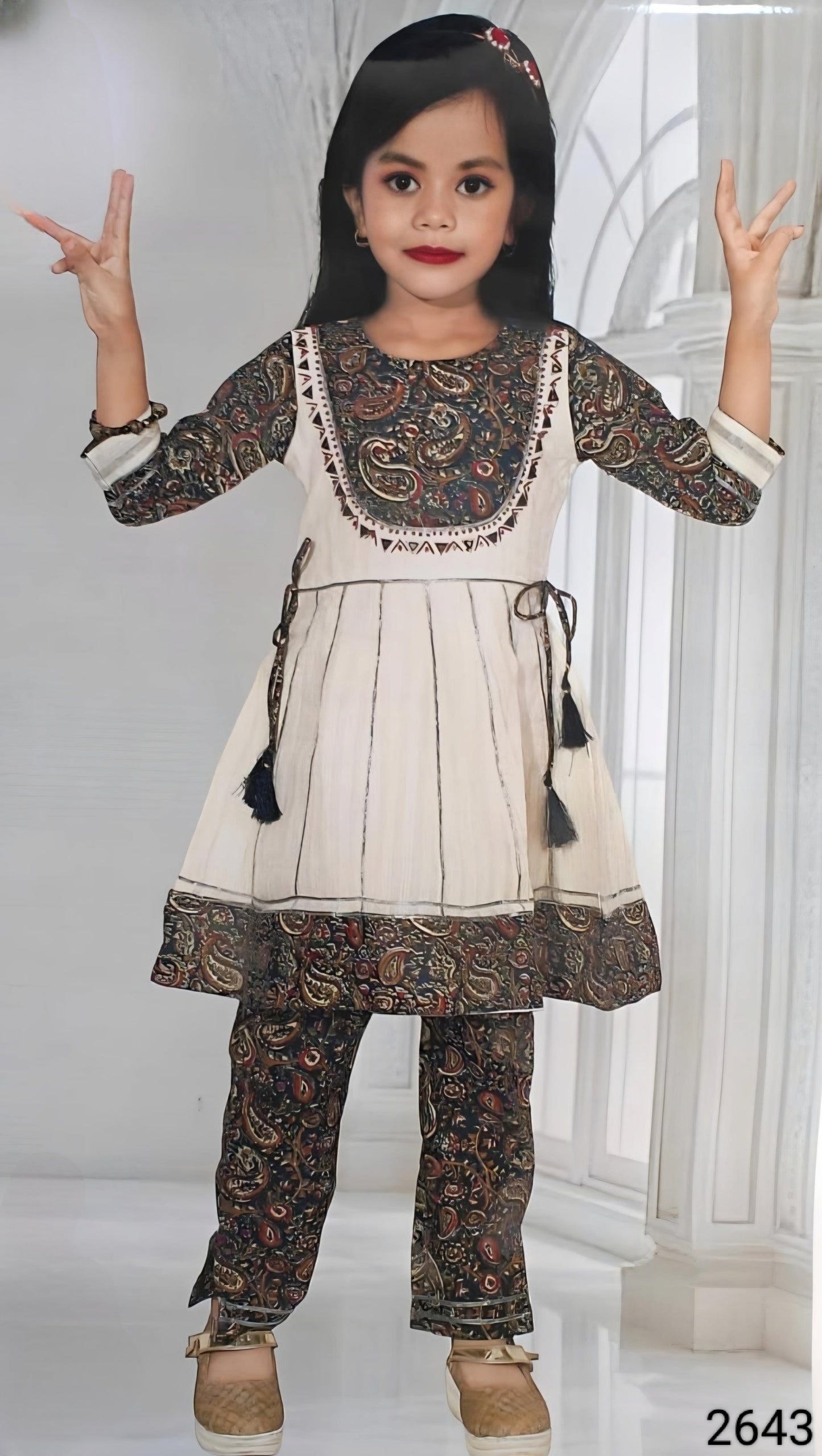 Cream Colour Chudidar(GE-GCHU_2643)