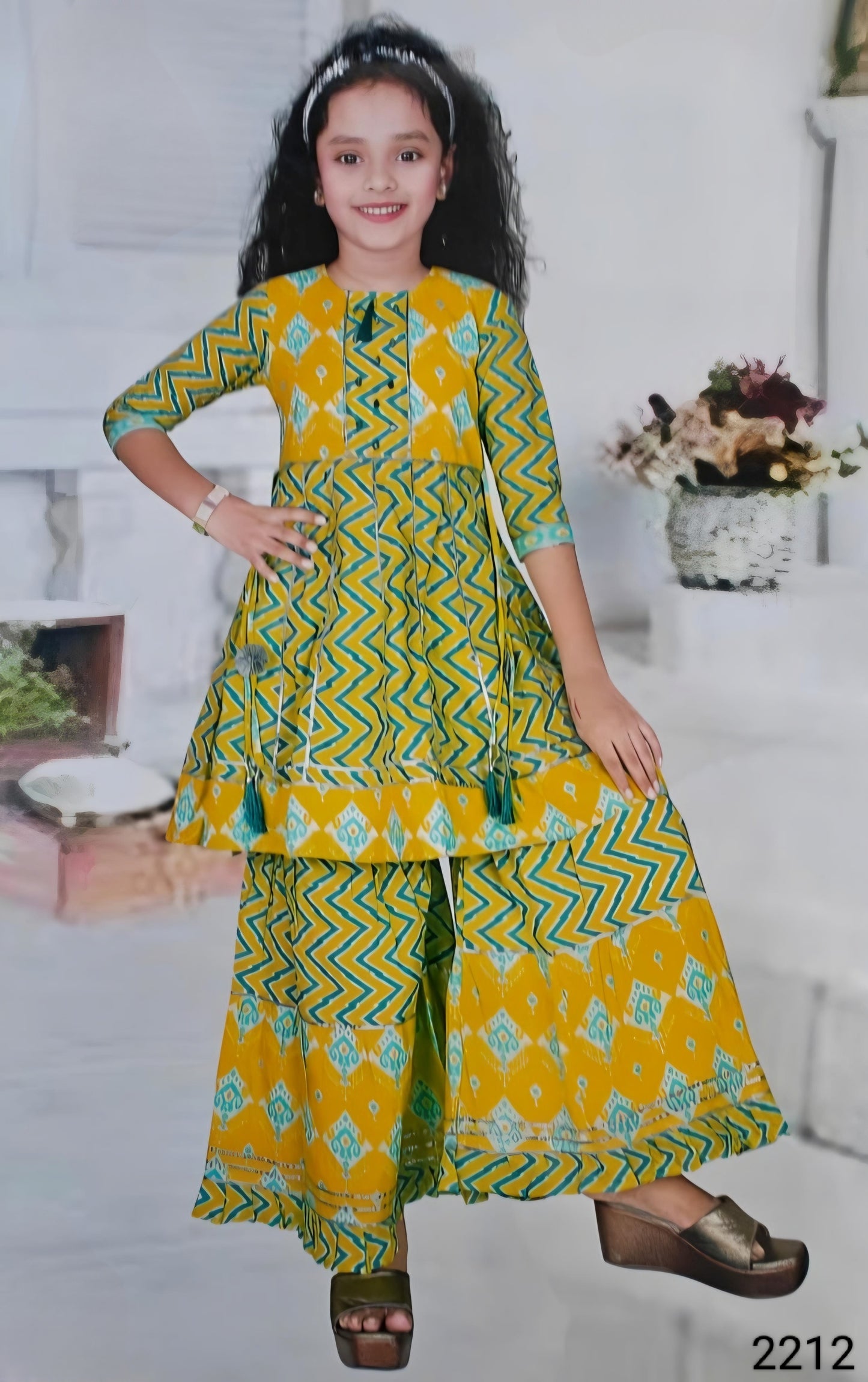Lemon Colour Gharara Set(GE-GGHS_2212)