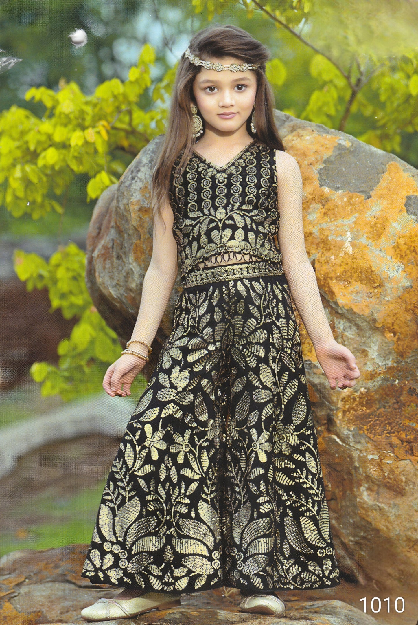 Black Colour Plazo Set(GE-GPZS_1010)