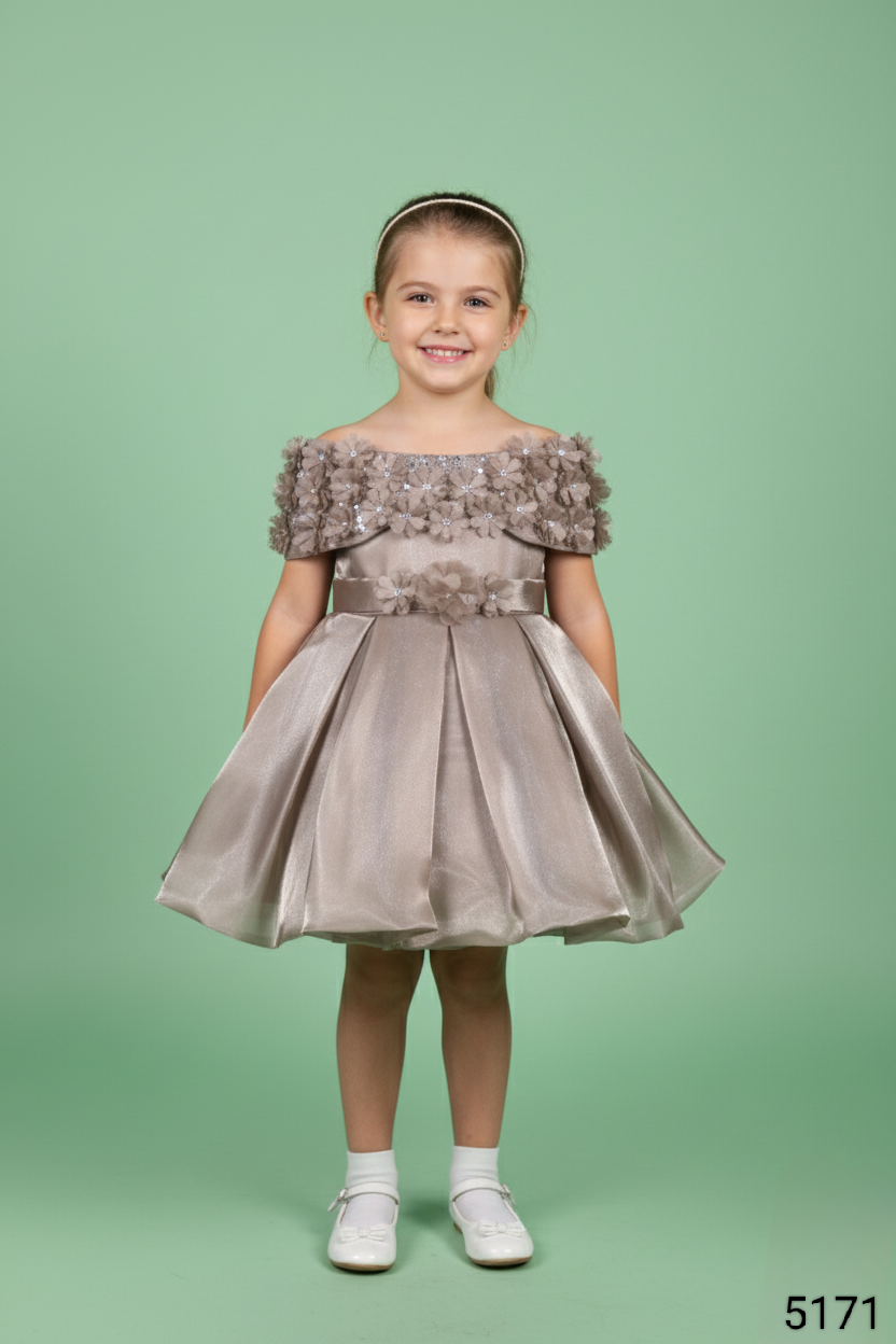 Olive Green Colour Party Frock(GE-GFRP_5171)