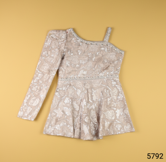 Fawn Colour Plazo Set(GE-GPZS_5792)