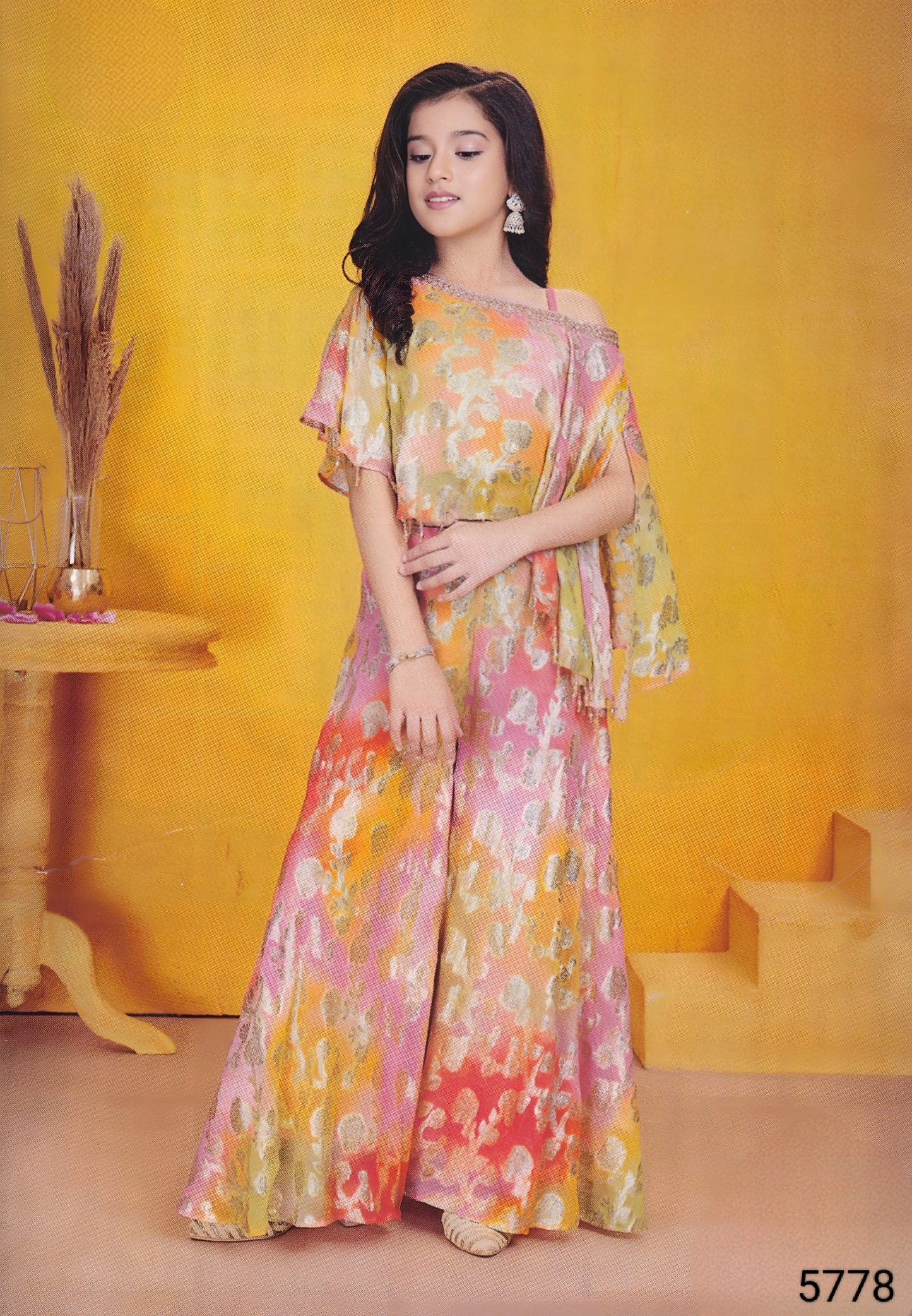 Multi Colour Plazo Set(GE-GPZS_5778)