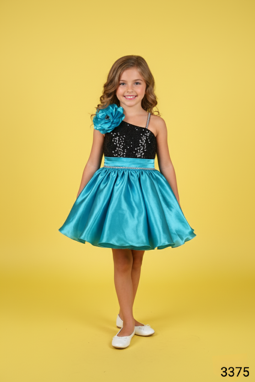 Blue Colour Party Frock(GE-GFRP_3375)