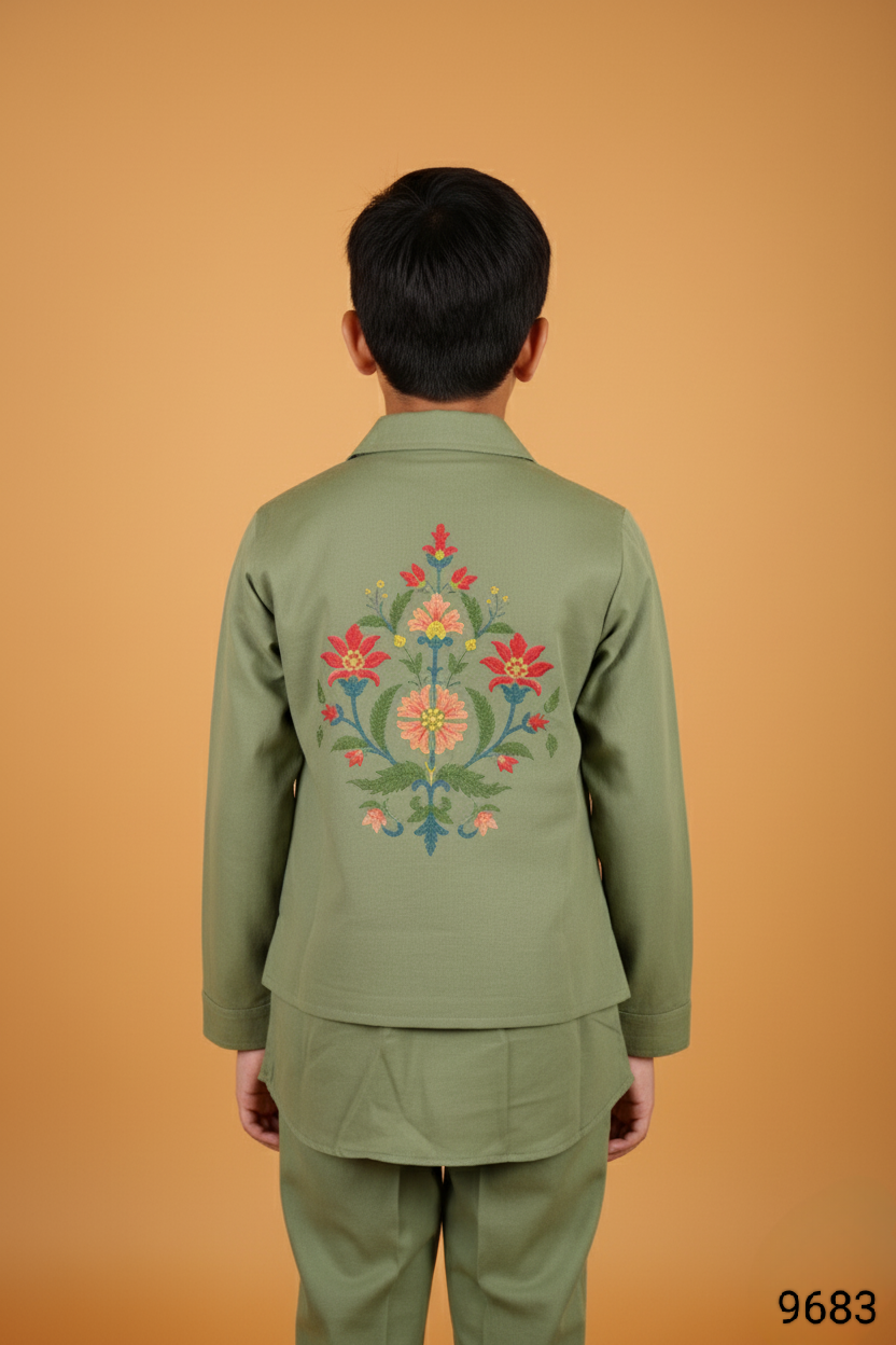 Pista Colour Jacket Kurta Set(BE-BBUS_9683)