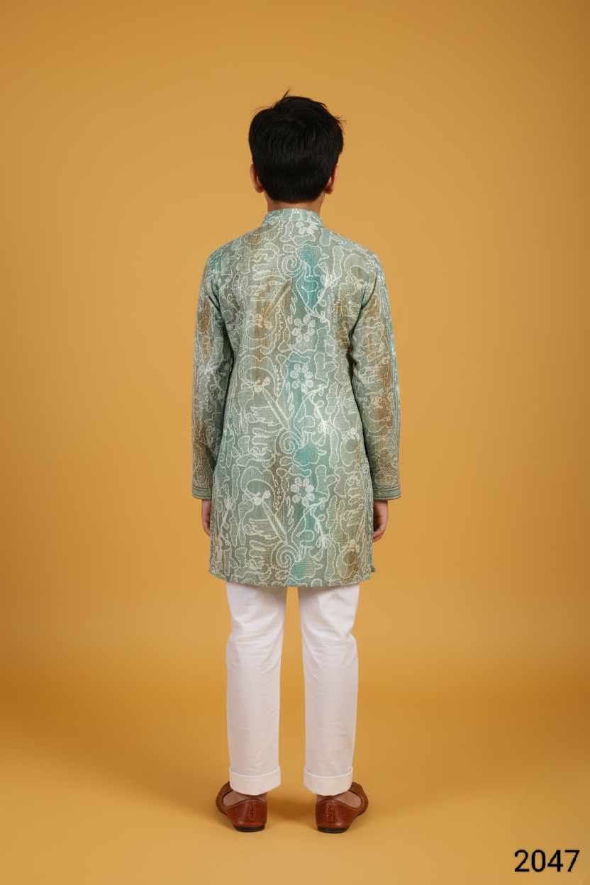 Green Colour Kurta Set(BE-BKUS_2047)