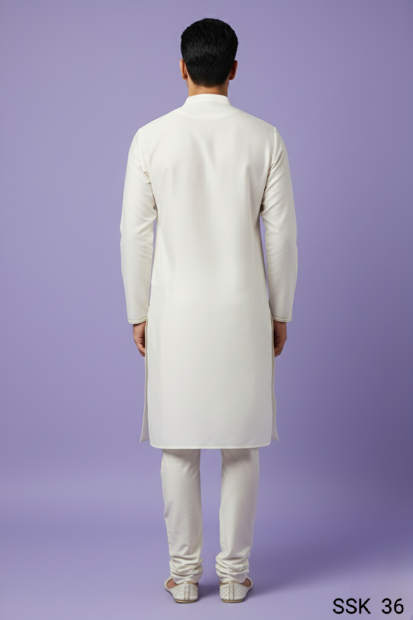 Cream Colour Kurta with Bottom(ME-MKUS_SSK 36)