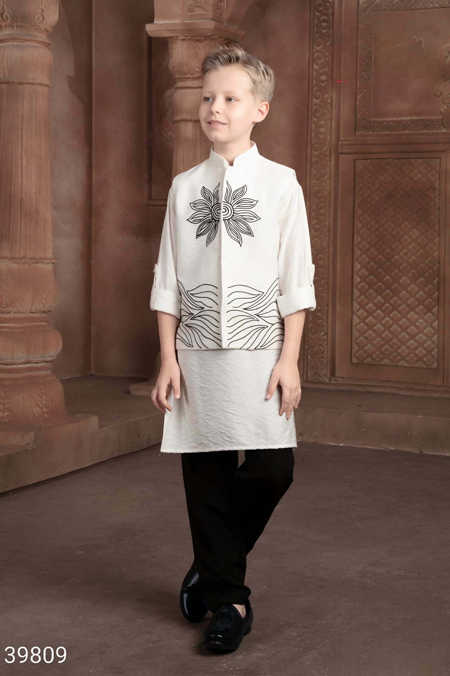 White Colour Jacket Kurta Set(BE-BBUS_39809)