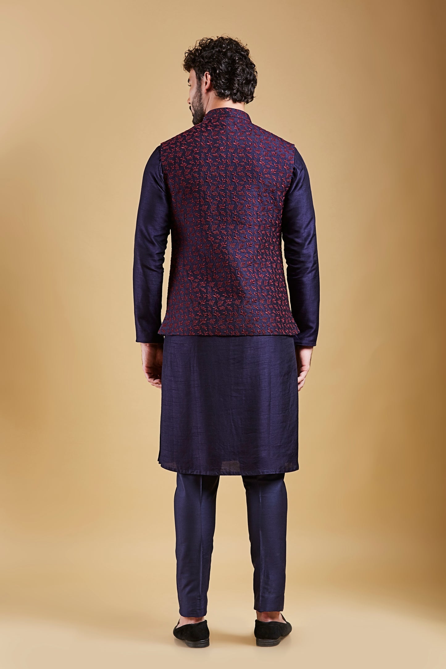 Navy Blue Colour Bundi Set(ME-MBUS_JS-680)