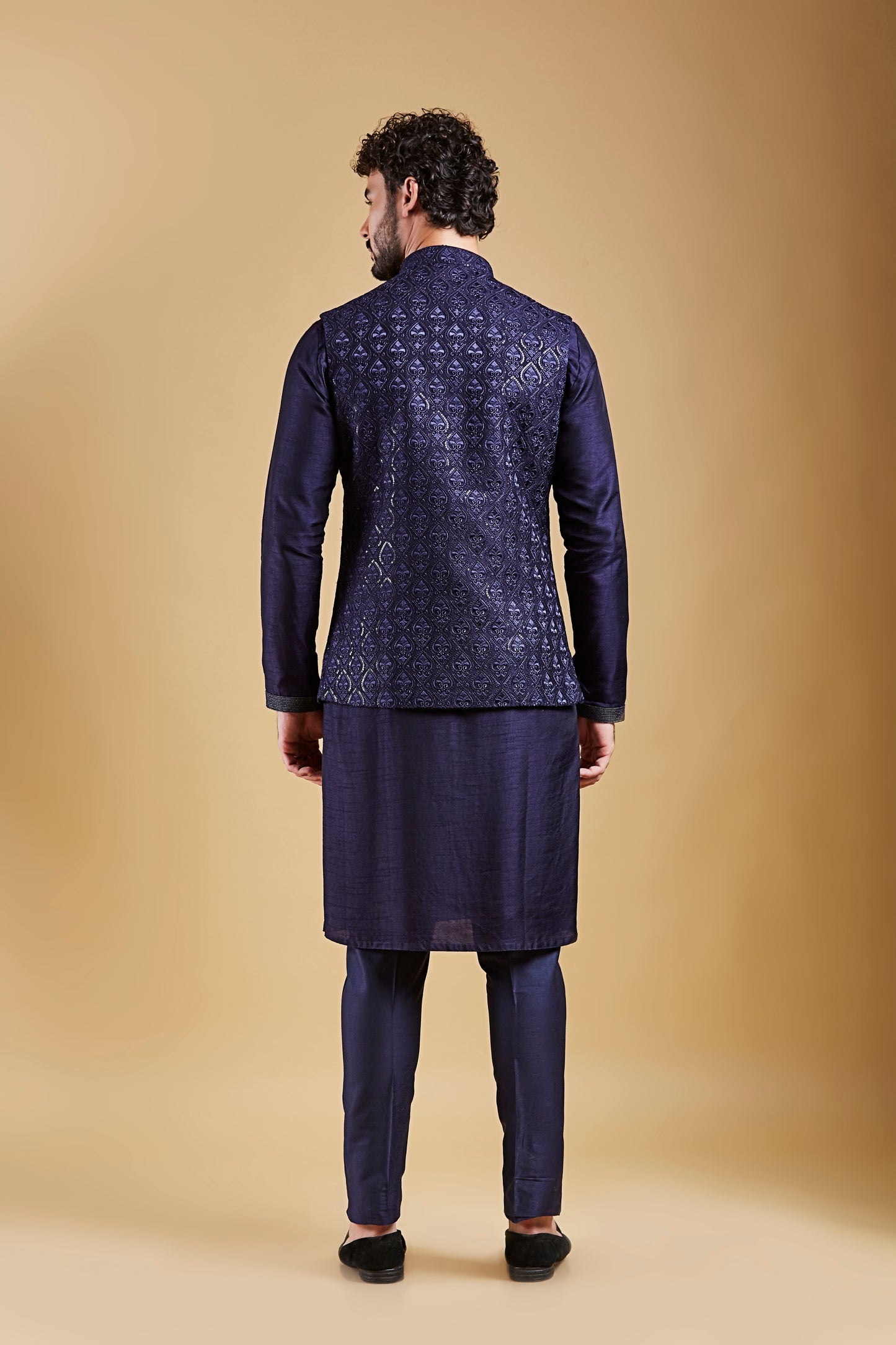 Navy Blue Colour Bundi Set(ME-MBUS_JS-451)