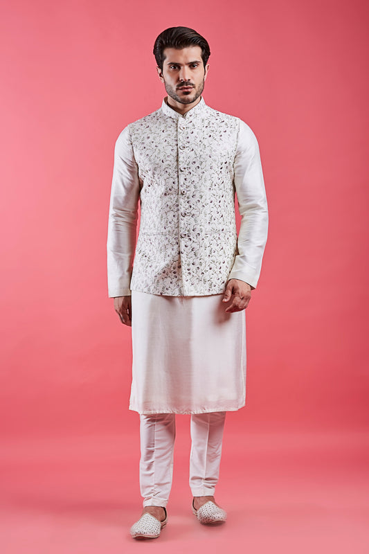 Cream Colour Bundi Set(ME-MBUS_JS-599)