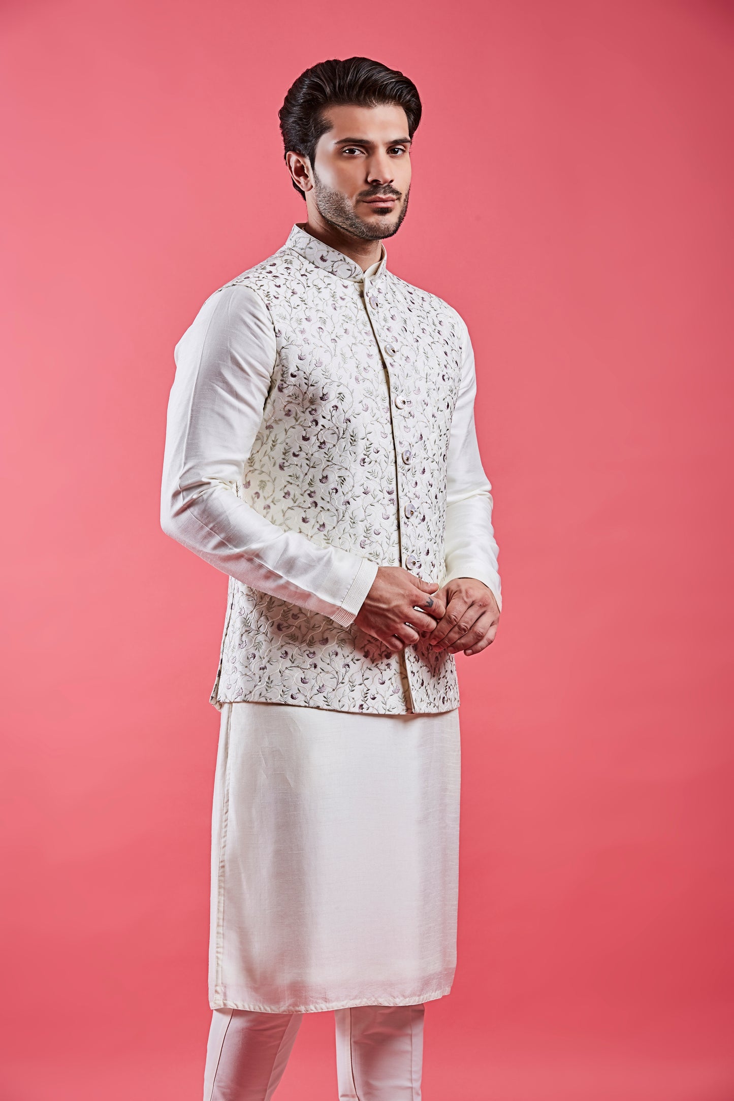 Cream Colour Bundi Set(ME-MBUS_JS-599)