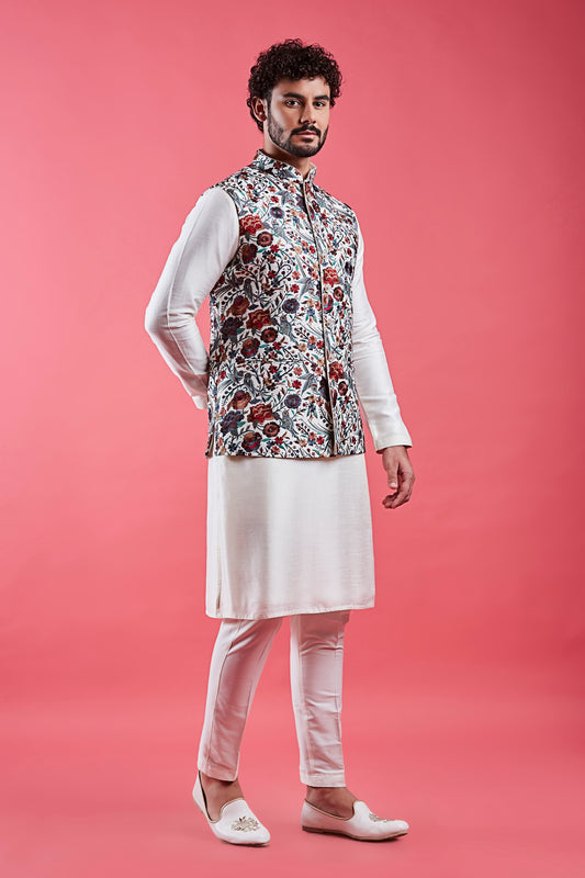 Cream Colour Bundi Set(ME-MBUS_JS-657)