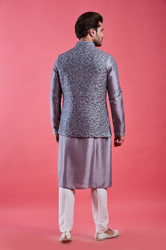 Cloud Grey Colour Bundi Set(ME-MBUS_JS-660)