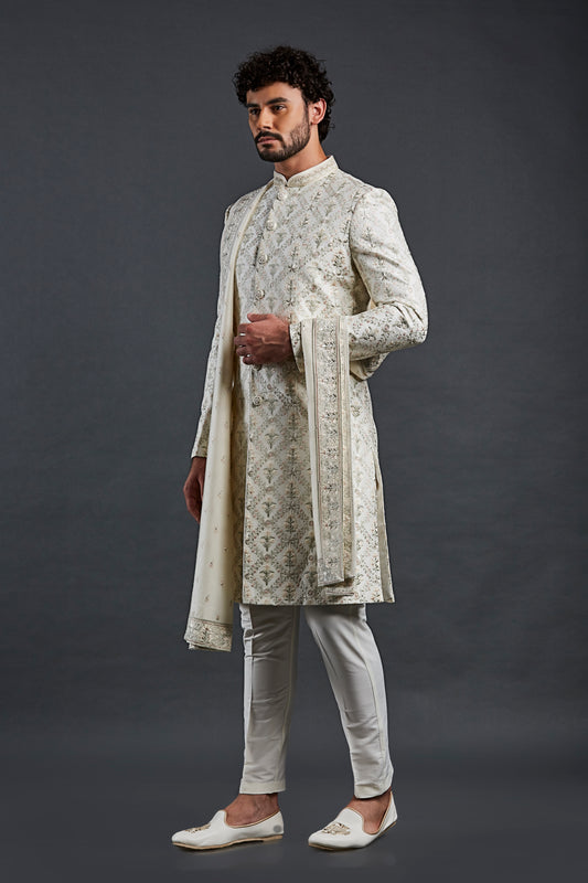 Cream Colour Sherwani (ME-MSRW_IW-22)