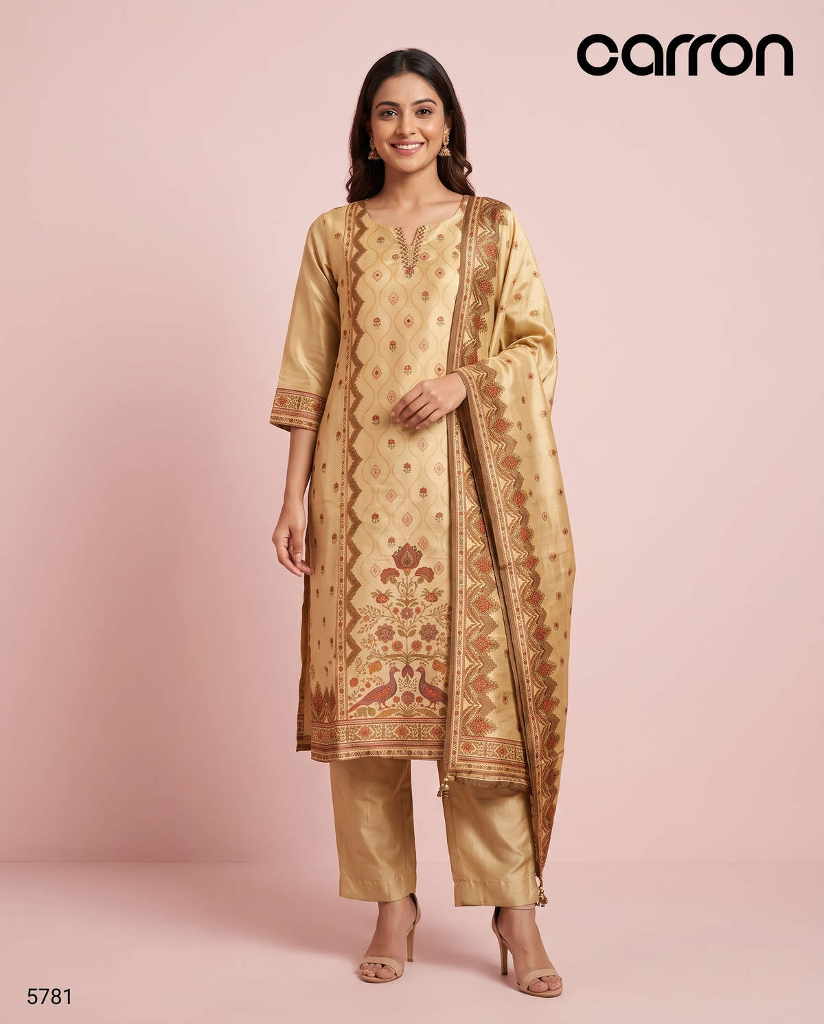 Gold Colour Kurti Set(LC-WKIS_5781)