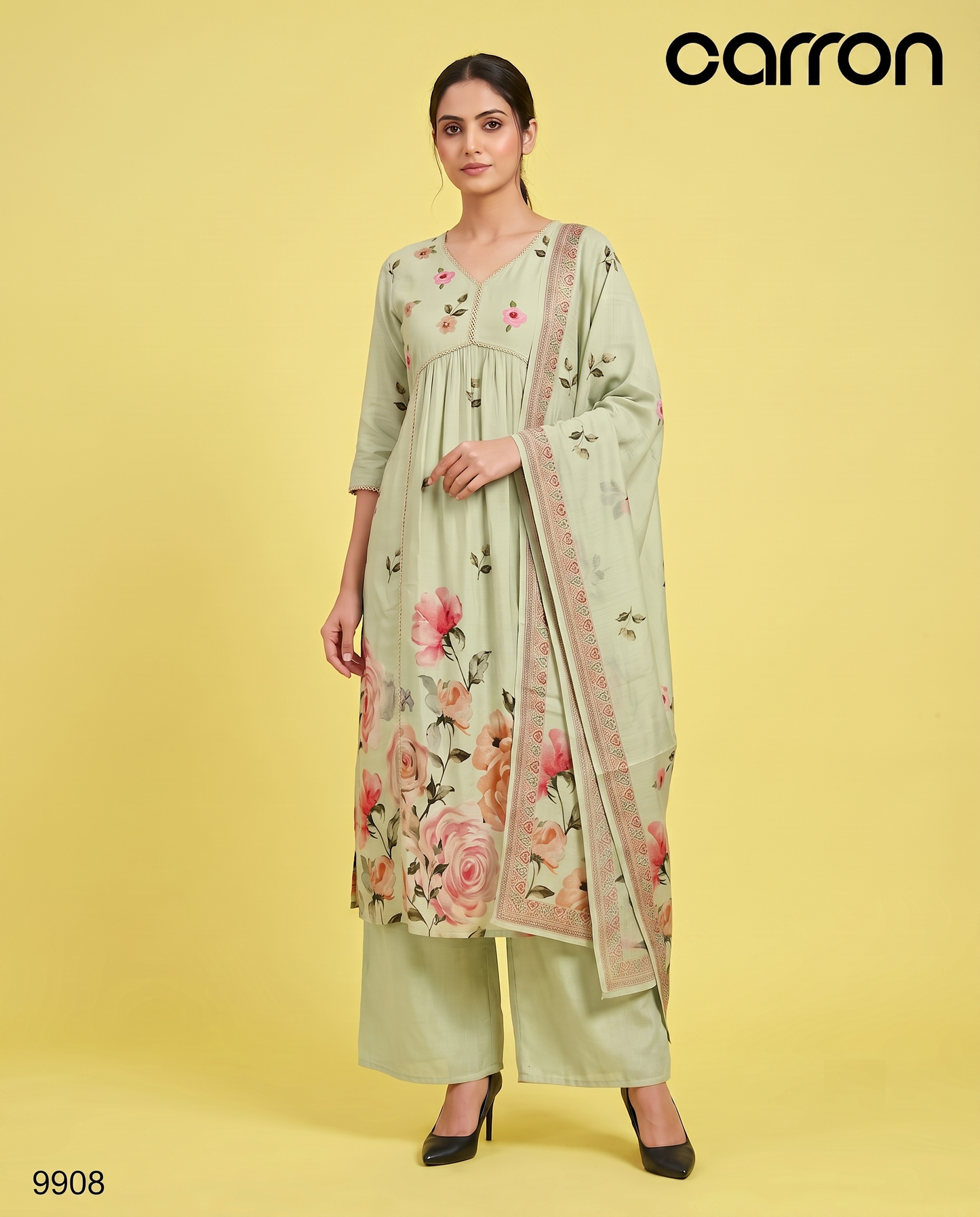 Pista Colour Kurti Set(LC-WKIS_9908)