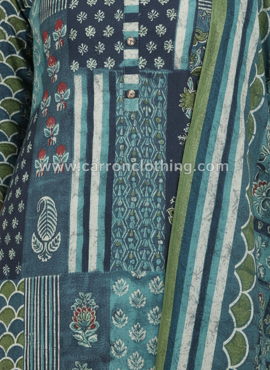 Blue Colour Kurti Set(LC-WKIS_3585)