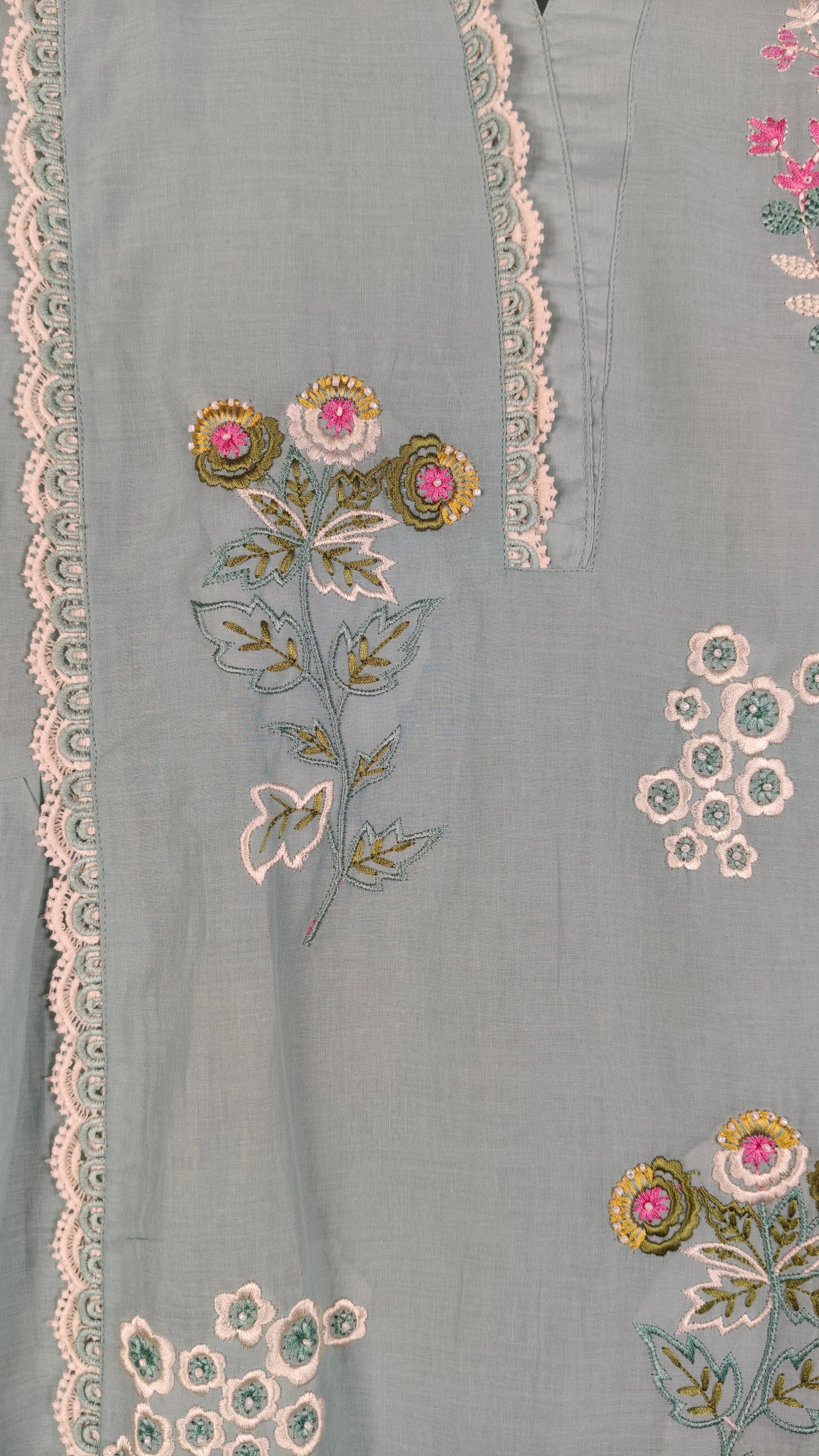 Mint Blue Colour Kurti Set(LC-WKIS_3979)