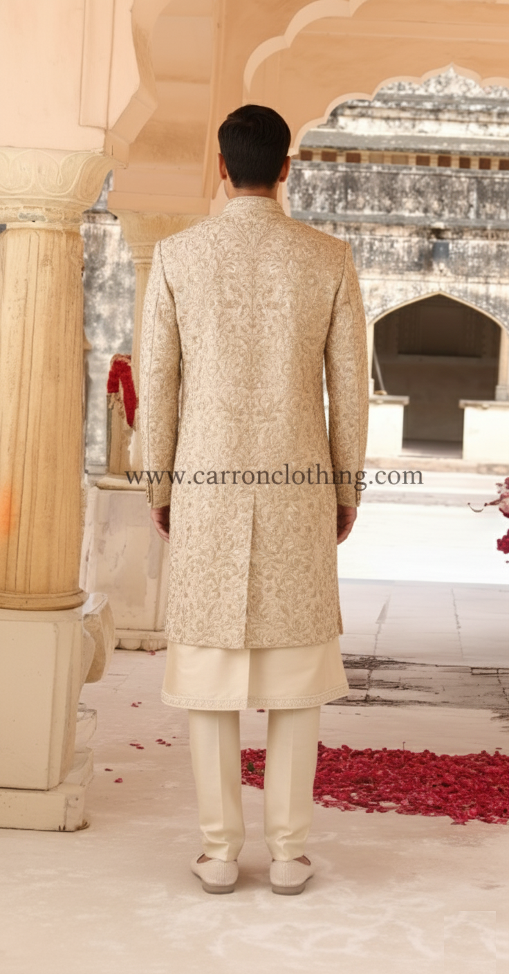 Gold Colour Sherwani(ME-MSRW_12598)
