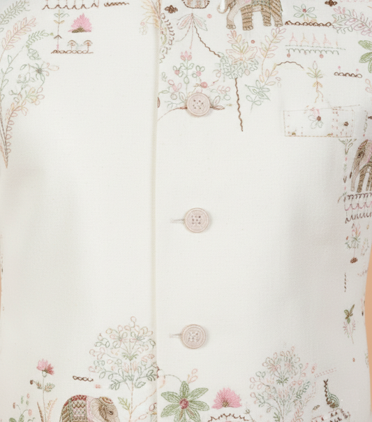 Ivory Colour Bundi Set(ME-MBUS_9522 BS)