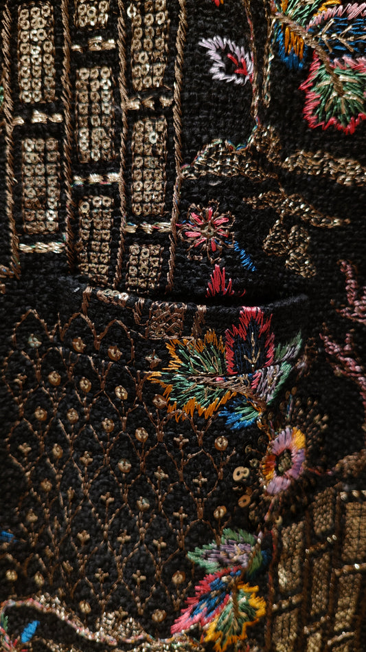 Black Colour Bundi Set(ME-MBUS_NEEDAL WORK)
