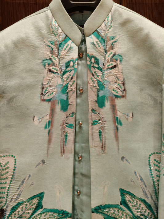 Firozi Colour Jodhpuri Set(ME-MJOD_5256)