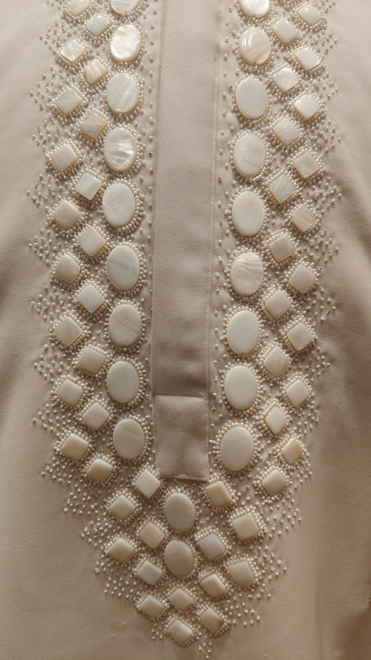 Cream Colour Kurta Set(ME-MKUS_2646)