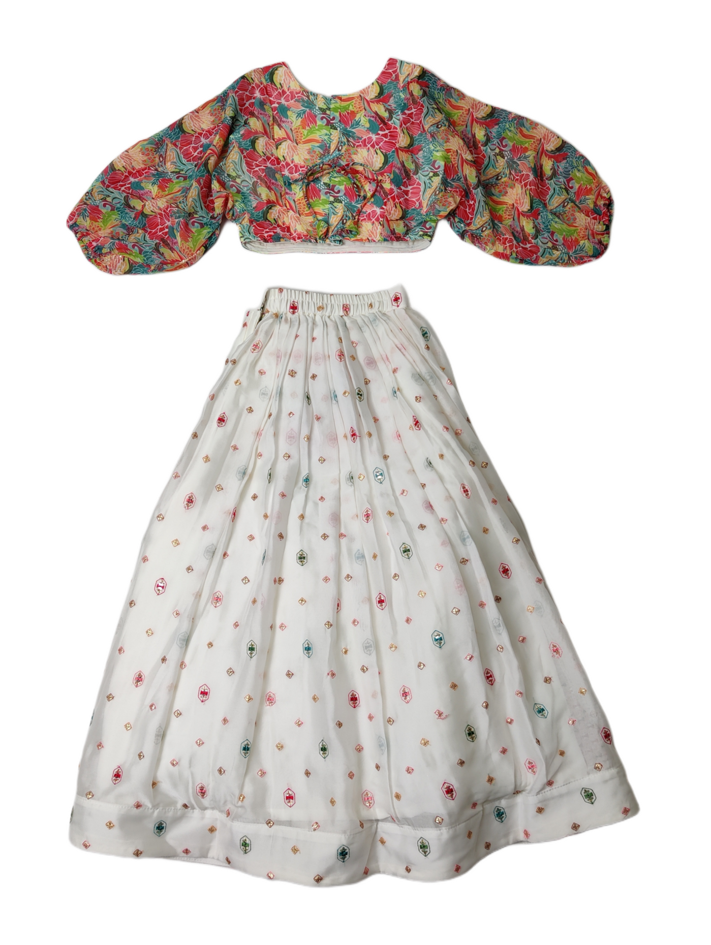 White Colour Ghaghra Choli(GE-GGHC_3141)