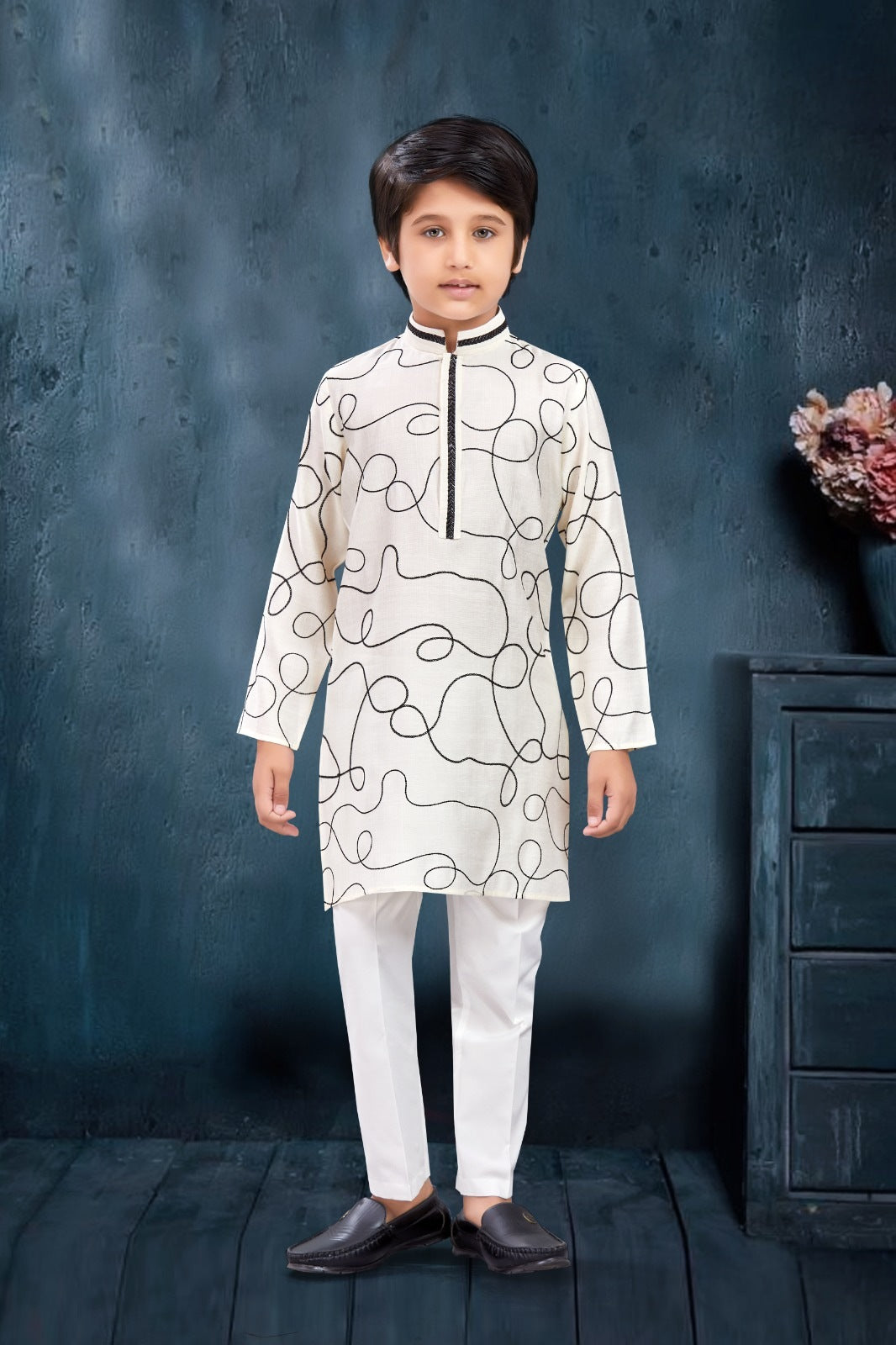 Cream Colour Kurta Set(BE-BKUS_5430)