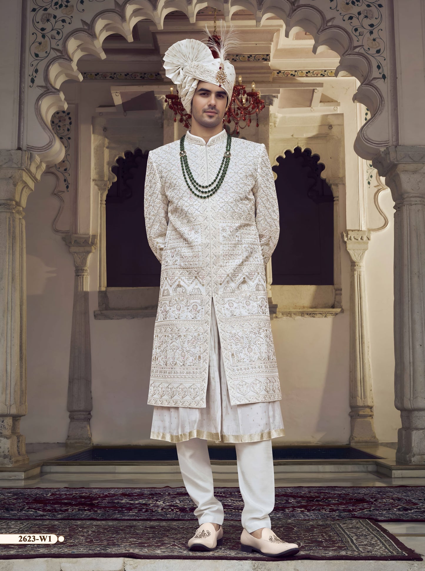 Cream Colour Sherwani(ME-MSRW_2623)