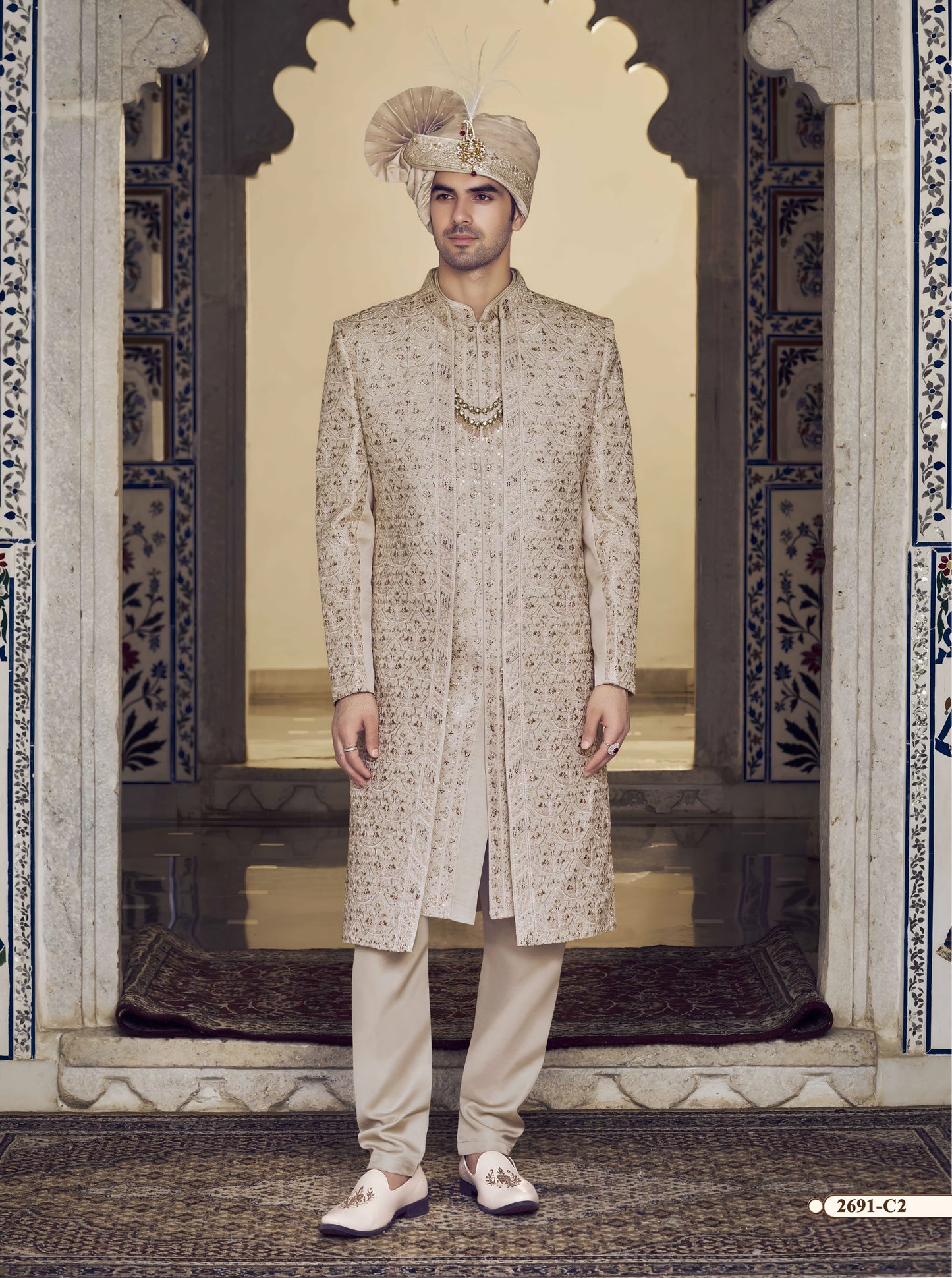 Cream Colour Sherwani(ME-MSRW_2691)