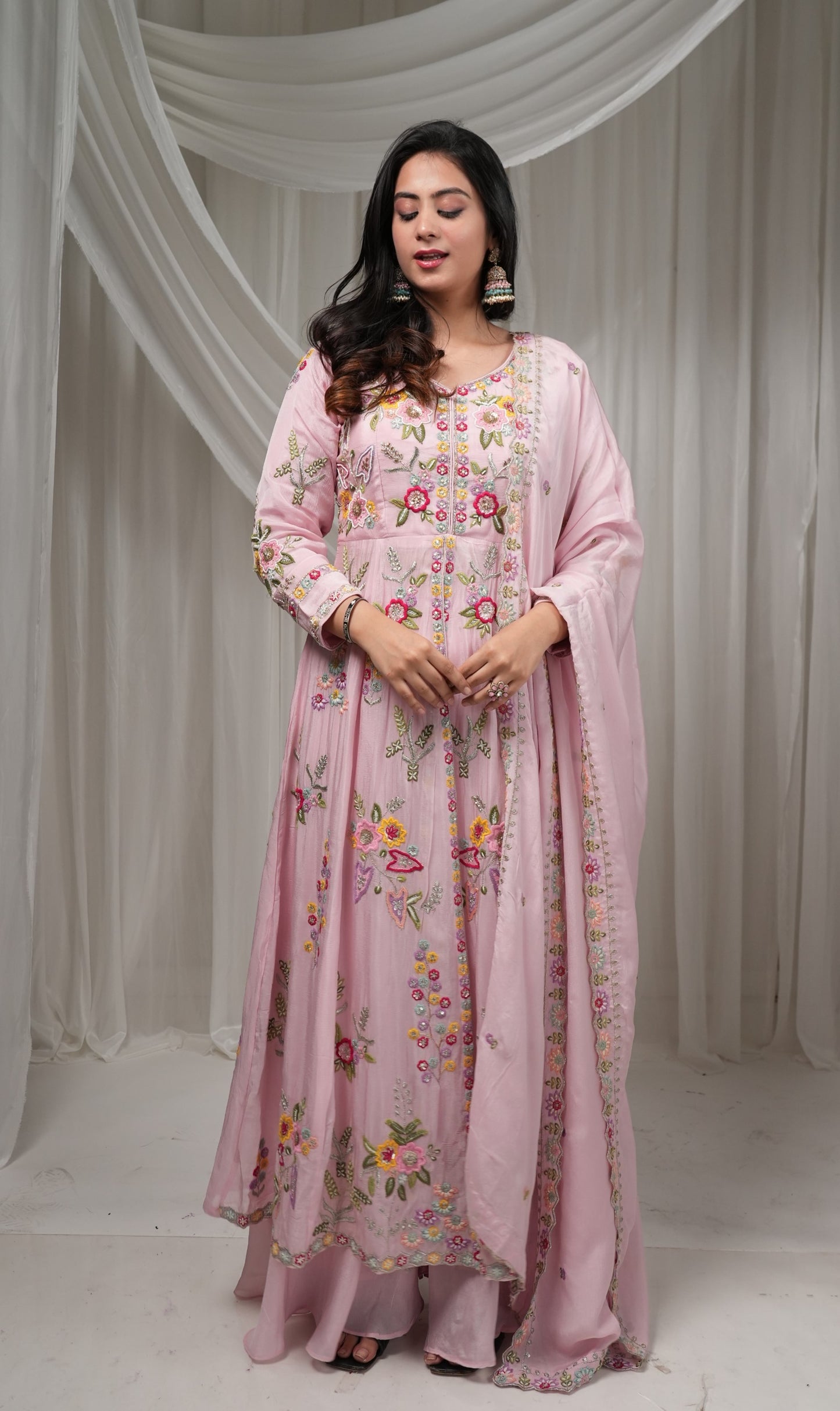 Multi Colour Plazo Set(LE-WPZS_9720)