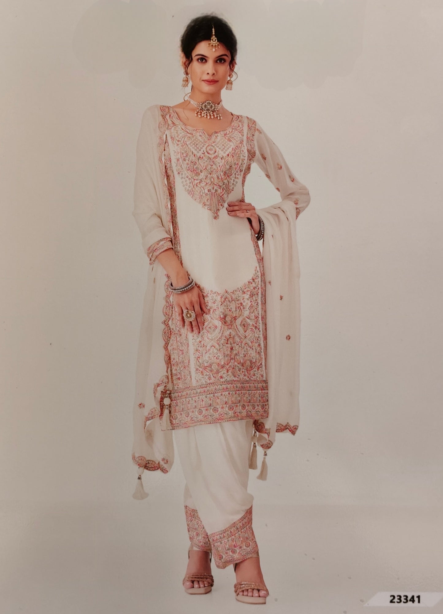 Cream Colour Pant Set(LE-WPNS_23341)