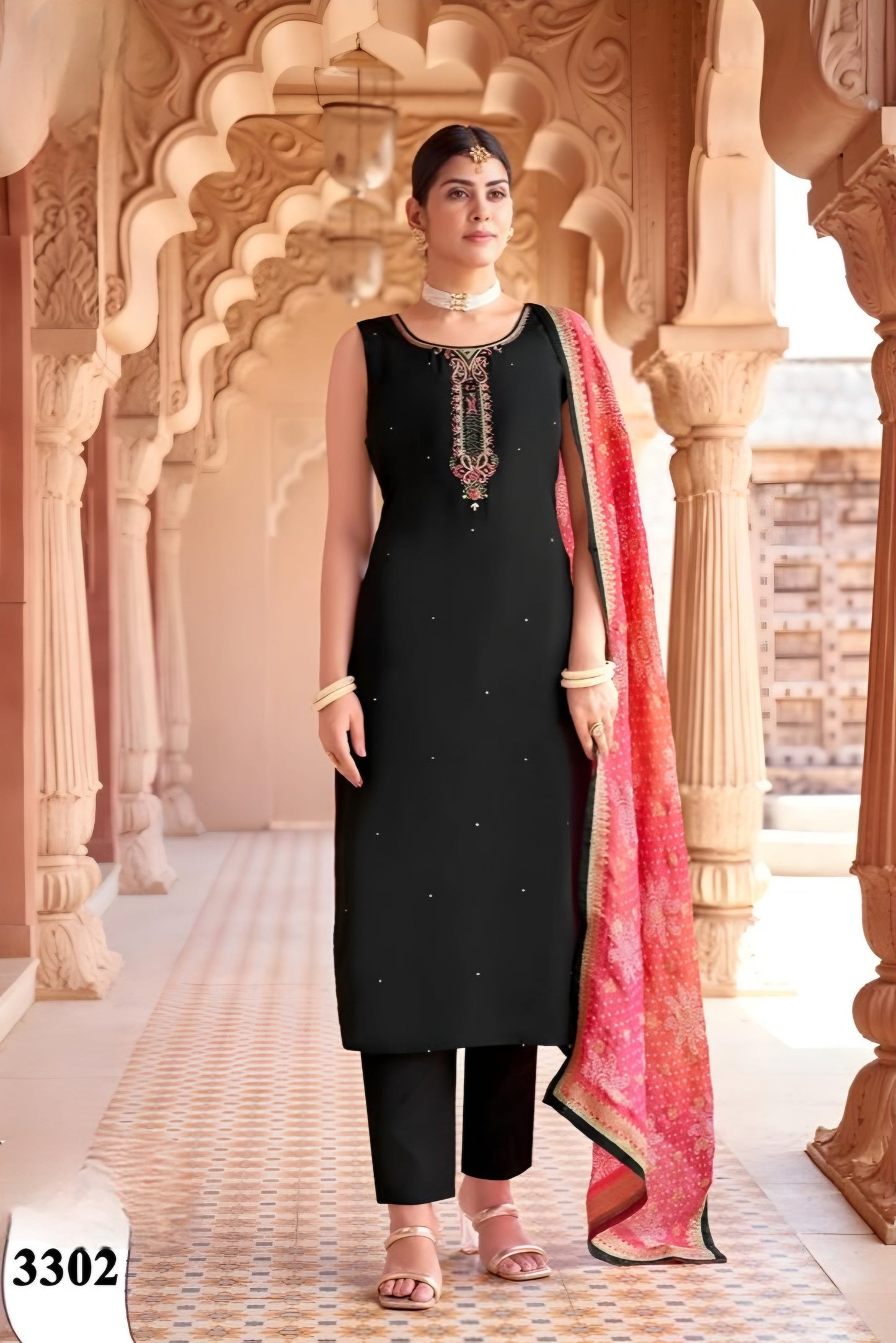 Black Colour Pant Set(LE-WPNS_3302)