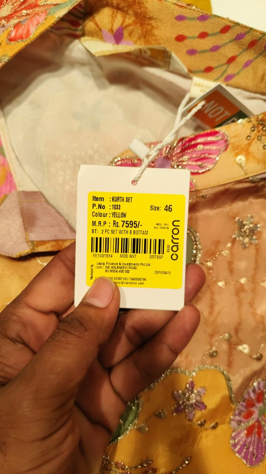 $NDUS$ Yellow Colour Kurta Set(ME-MKUS_1033)