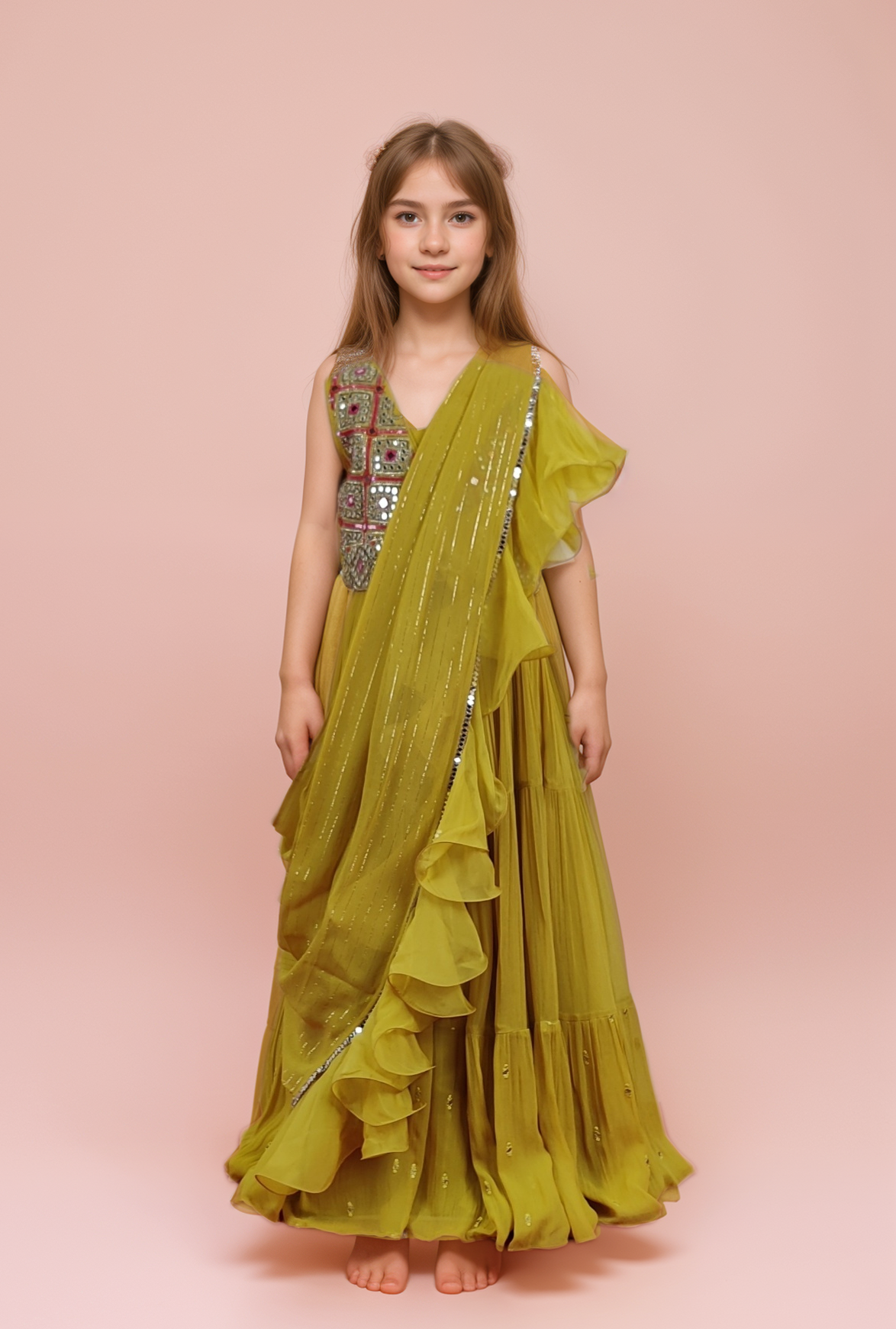Mustard Colour Ghaghra Choli(GE-GGHC_2024)