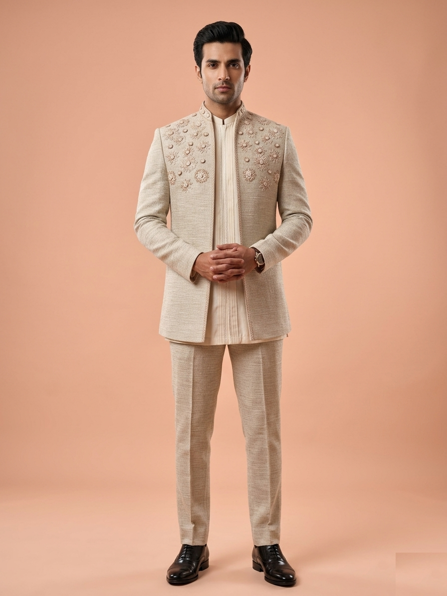Beige Colour Jodhpuri Set(ME-MJOD_91334)