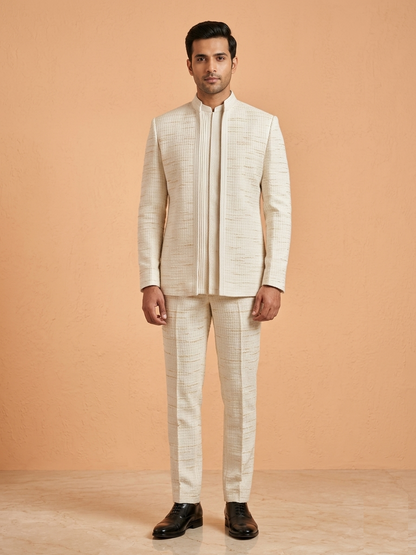 Cream Colour Jodhpuri Set(ME-MJOD_91750)