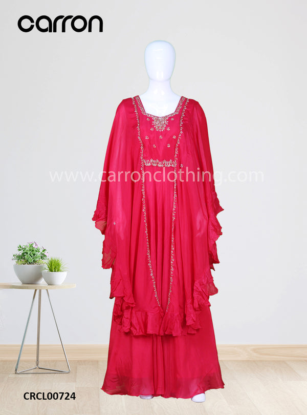 Red Kaftan style Dress (LE-GWGN_6164)