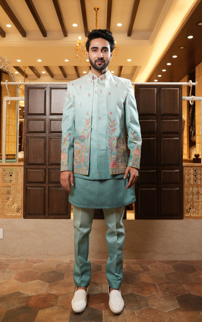 Aqua Colour Indo Western(ME-MINW_PD25802T.31)