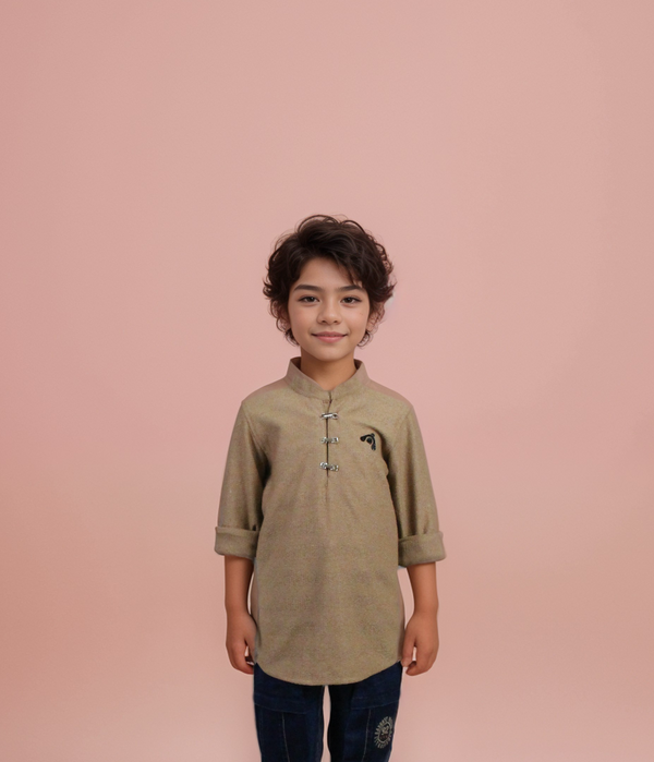 Khakhi Colour Kurta Shirt(BC-BSHC_6428)