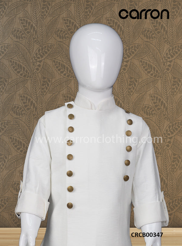 White Jacket Kurta Suits (BE-05_39459)