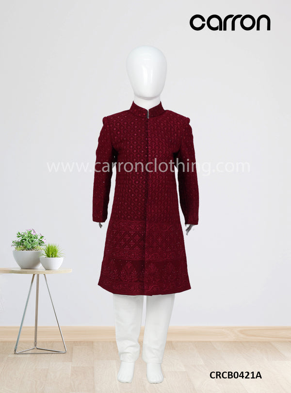 Maroon Colour Indo Western (BE-07_1155)