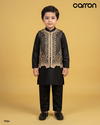 BlacK Colour Jacket Kurta Set(BE-BBUS_1984)